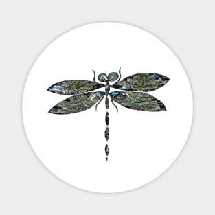 Stained Glass Dragonfly Magnet